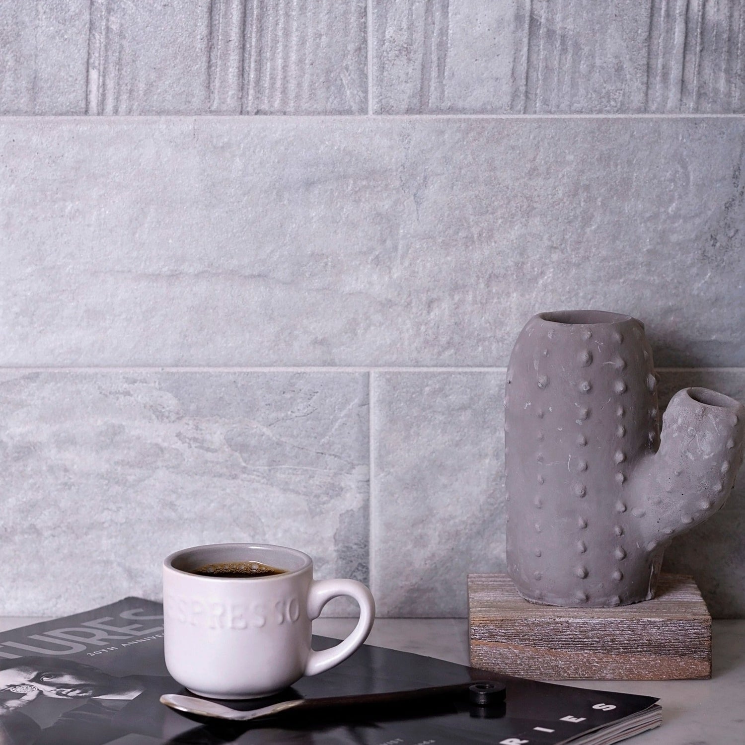 Gray 4x13 Matte Brick Porcelain Tile (31 pack, 12.034 sq ft/case) - Sample