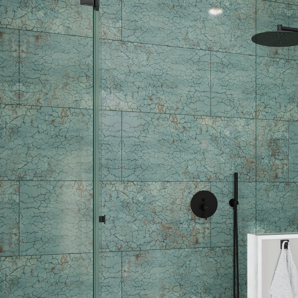 18x48 Viridian Green Textured Ceramic Tile for Walls & Backsplash
