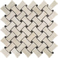 Beige 11x11 Polished Basketweave Crema Marfil Emperador Dark Mosaic Tile (5 pack, 4.2 sq ft/case) - Sample