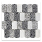 White Charcoal Gray 11x13 Honed Picket Terrazzo Carrara Marble Mosaic Tile (5 pack, 5.3 sq ft/case)