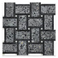 Charcoal Gray Black 12x12 Honed Basketweave Terrazzo Dolomite Limestone Marble Mosaic Tile (5 pack, 5.08 sq ft/case)