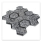 Charcoal Gray Black 11x12 Honed Hexagon Terrazzo Limestone Marble Mosaic Tile (5 pack, 4.38 sq ft/case)