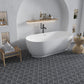 Charcoal Gray White 11x13 Honed Triangle Terrazzo Dolomite Marble Mosaic Tile (5 pack, 4.77 sq ft/case)