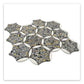 Gray White 12x13 Honed Star Round Terrazzo Dolomite Marble Mosaic Tile (5 pack, 5.46 sq ft/case)