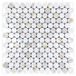 White Gray 11x12 Polished Penny Round Calacatta Gold Marble Mosaic Tile (5 pack, 4.47 sq ft/case)