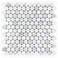 White Gray 11x12 Penny Round Polished Calacatta Gold Marble Mosaic Tile (5 pack, 4.47 sq ft/case)