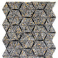 Charcoal Gray Black 11x13 Honed Triangle Terrazzo Limestone Marble Mosaic Tile (5 pack, 4.77 sq ft/case)