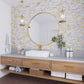 12x10 White and Gold Peel and Stick Tile