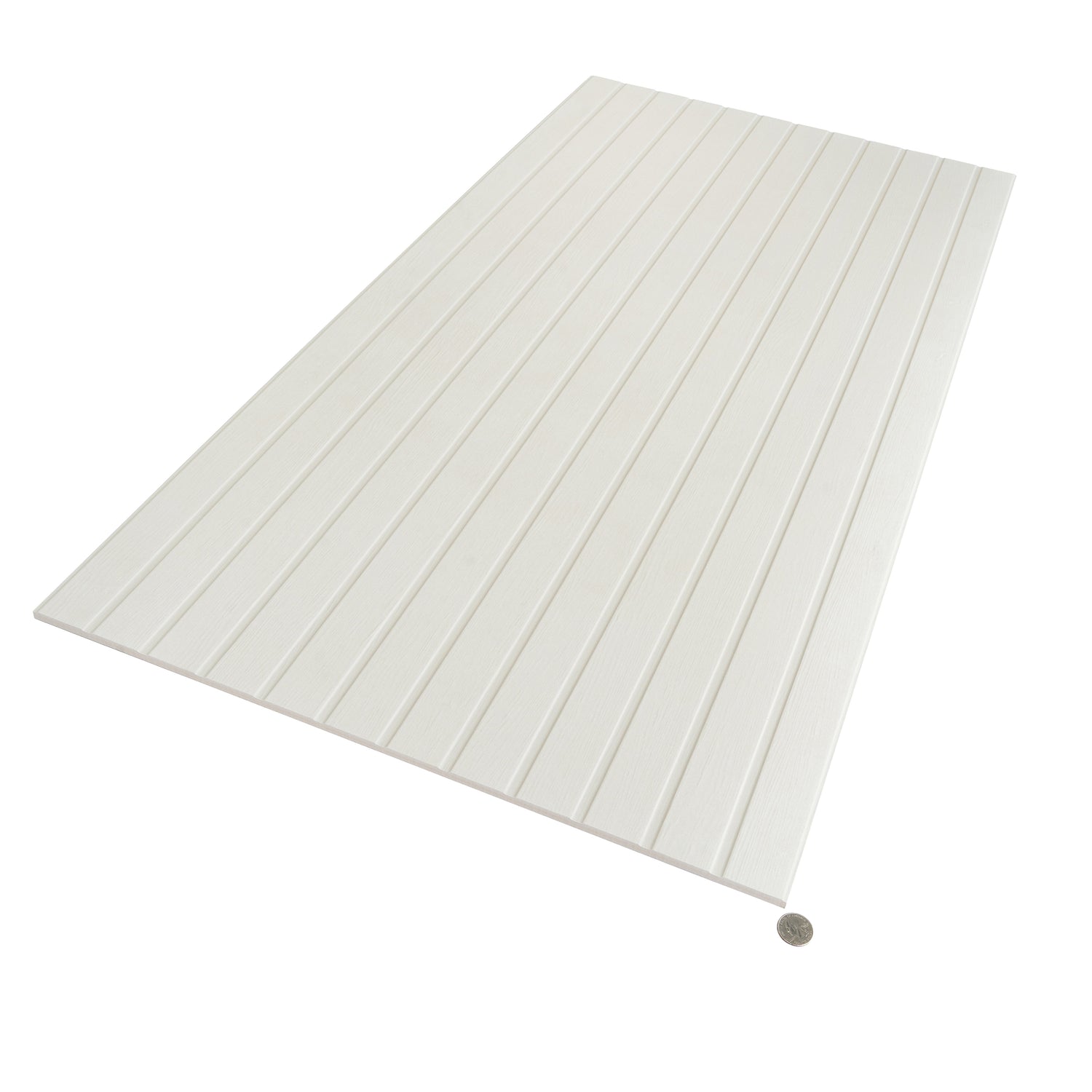 Bois 24x48 Snow White Ceramic Large Format Fluted Wall Tile (2 Pack, 15.5 sq ft/case) - Sample