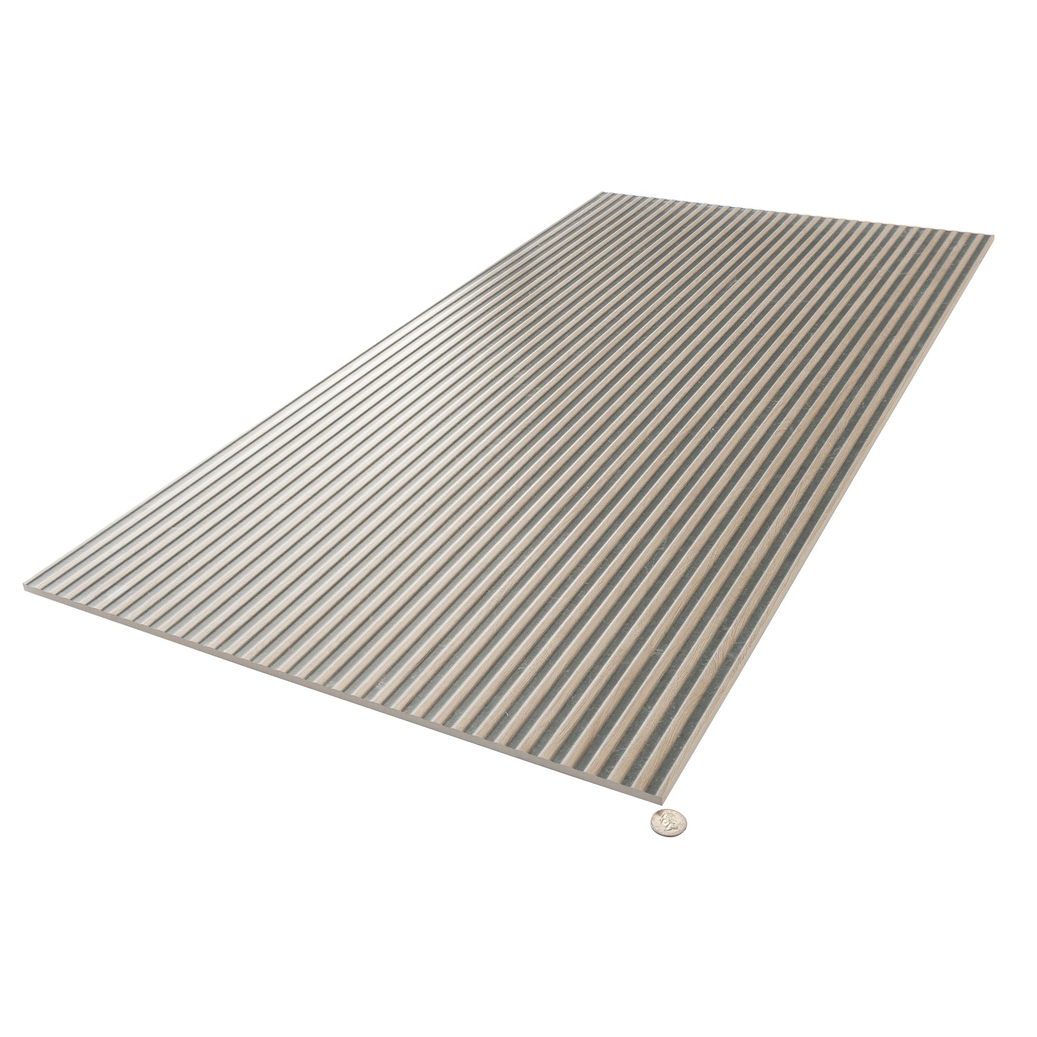 Bois 24x48 Taupe Wood Ceramic Large Format Fluted Wall Tile (2 Pack, 15.5 sq ft/case) - Sample