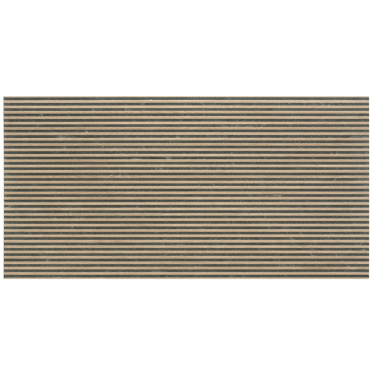 Bois 24x48 Taupe Wood Ceramic Large Format Fluted Wall Tile (2 Pack, 15.5 sq ft/case) - Sample