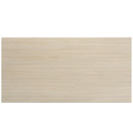 Bois 24x48 Almond Wood Porcelain Large Format Fluted Wall Tile (2 Pack, 15.55 sq ft/case) - Sample