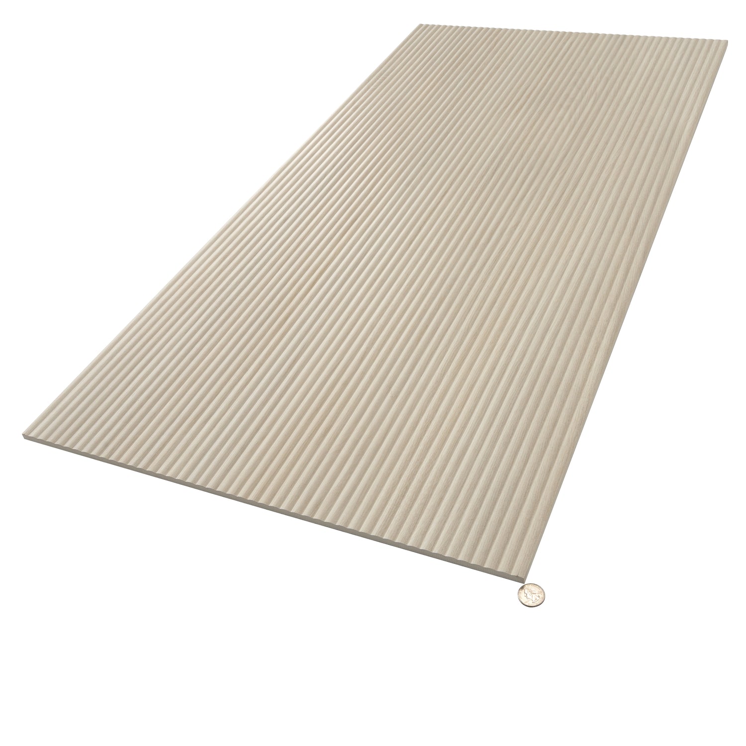 Bois 24x48 Almond Wood Porcelain Large Format Fluted Wall Tile (2 Pack, 15.55 sq ft/case) - Sample