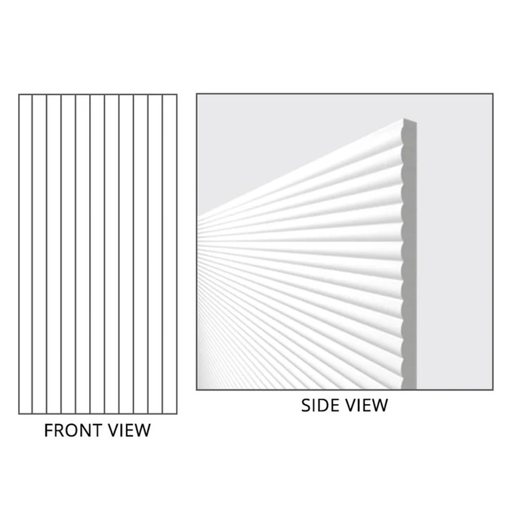 Bois 24x48 Natural Wood Porcelain Large Format Fluted Wall Tile (2 Pack, 15.55 sq ft/case) - Sample