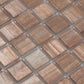Copper Brown 12x12 Glossy Uniform Square Glass Mosaic Tile (20 pack, 20 sq ft/case) - Sample