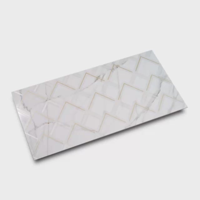White Gold 24x48 Polished Diamond Porcelain Large Format Tile (1 pack, 7.75 sq ft/case)