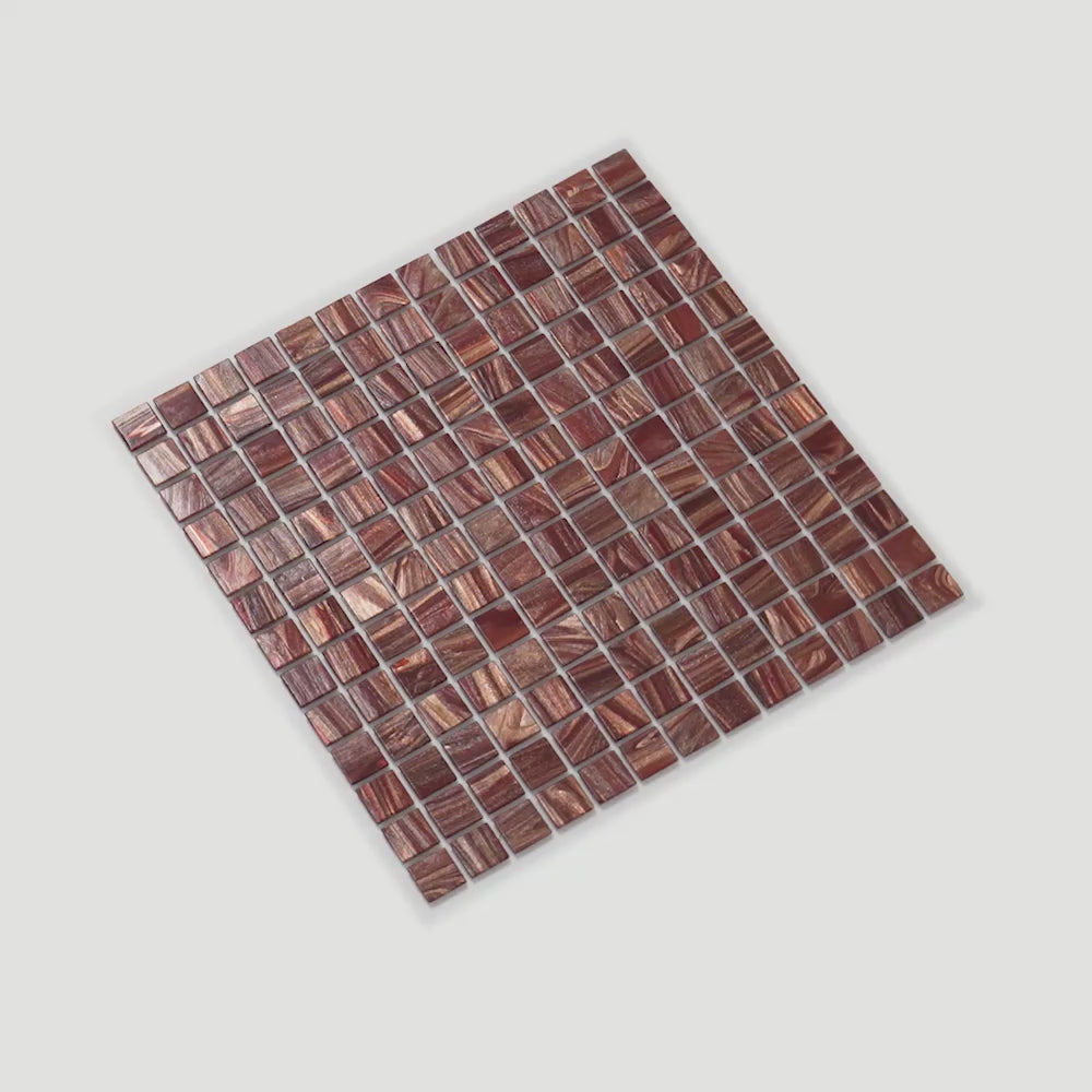 Fire Brick Red 12x12 Glossy Uniform Square Glass Mosaic Tile (20 pack, 20 sq ft/case)