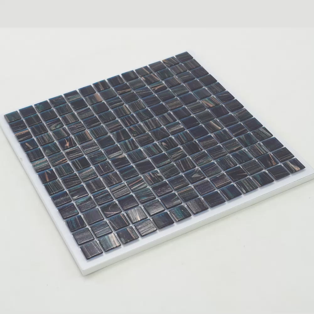Berlin Blue 12x12 Glossy Uniform Square Glass Mosaic Tile (20 pack, 20 sq ft/case)