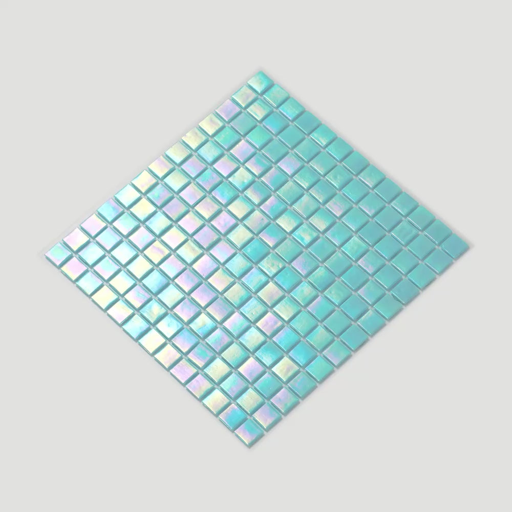 Sky Blue 12x12 Glossy Glass Uniform Square Mosaic Tile (20 pack, 20 sq ft/case)