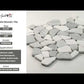 White Gray 11x11 Polished Marble Pebble Mosaic Tile (5 pack, 4.2 sq ft/case)