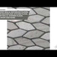 Wooden Grey 12x12 Polished Etched Hexagon Marble Mosaic Tile (5 pack, 4.92 sq ft/case)