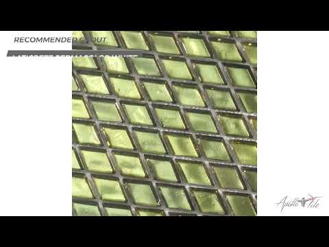 Gold 11x11 Glossy Diamond Glass Mosaic Tile (10 pack, 8.55 sq ft/case)