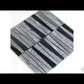 Blue Gray 12x12 Polished Textured Trapezium Glass Stone Mosaic Tile (5 pack, 4.83 sq ft/case)