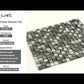 Blue Gray 12x12 Glossy Foiled Square Glass Resin Stone Mosaic Tile (5 pack, 4.75 sq ft/case)
