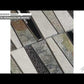 Gray 12x12 Polished Textured Trapezium Glass Stone Mosaic Tile (5 pack, 4.83 sq ft/case)