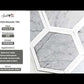 White Gray 12x12 Polished Hexagon Marble Mosaic Tile (5 pack, 4.3 sq ft/case) - Sample