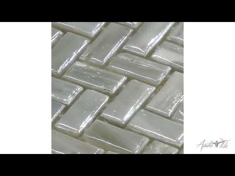 Beige 12x12 Glossy Herringbone Glass Mosaic Tile (10 pack, 9.75 sq ft/case)