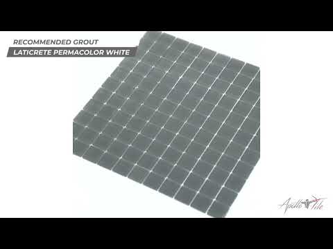 Coin Gray 12x12 Matte Square Glass Mosaic Tile (10 pack, 9.67 sq ft/case)