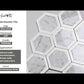 White Gray 10x12 Polished Hexagon Marble Mosaic Tile (5 pack, 4.34 sq ft/case) - Sample