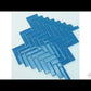Cerulean Blue 11x13 Glossy Herringbone Glass Mosaic Tile (5 pack, 4.8125 sq ft/case)