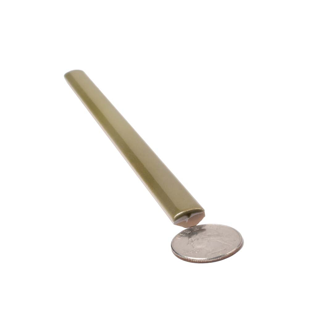 1x8 Silken Green Ceramic Pencil Tile Trims