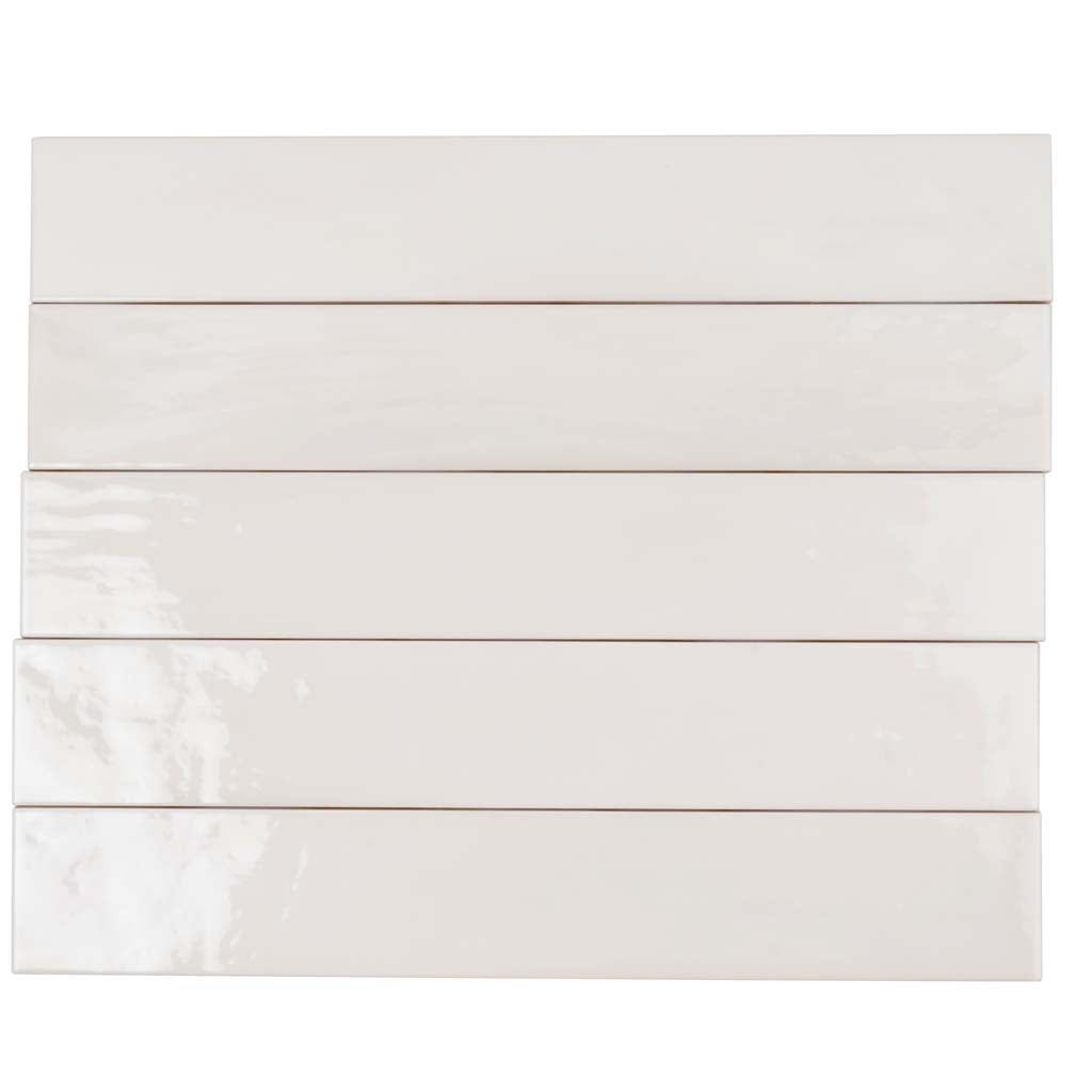 3x16 Silken White Glossy Ceramic Tile
