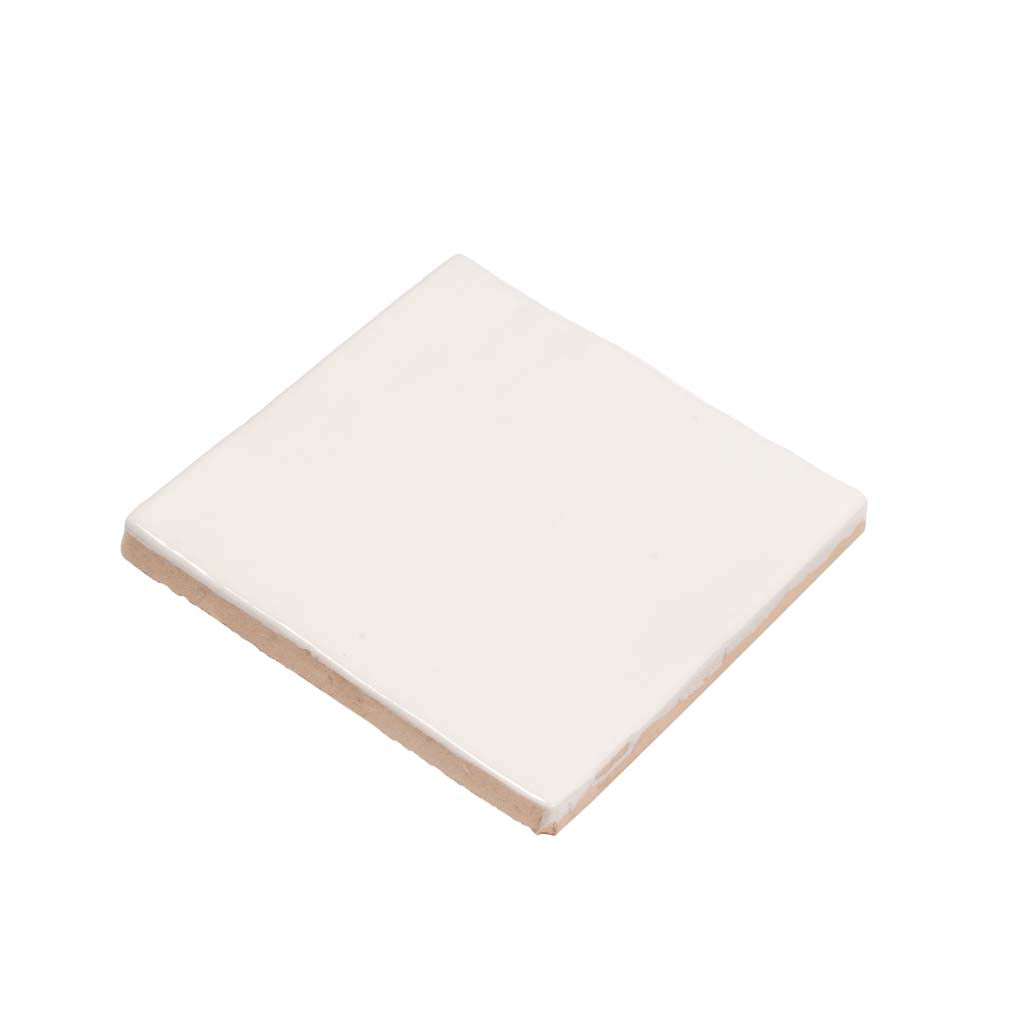 Silken White Glossy Square Tile