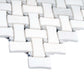 Pearl White Basketweave Marble Polished Tile