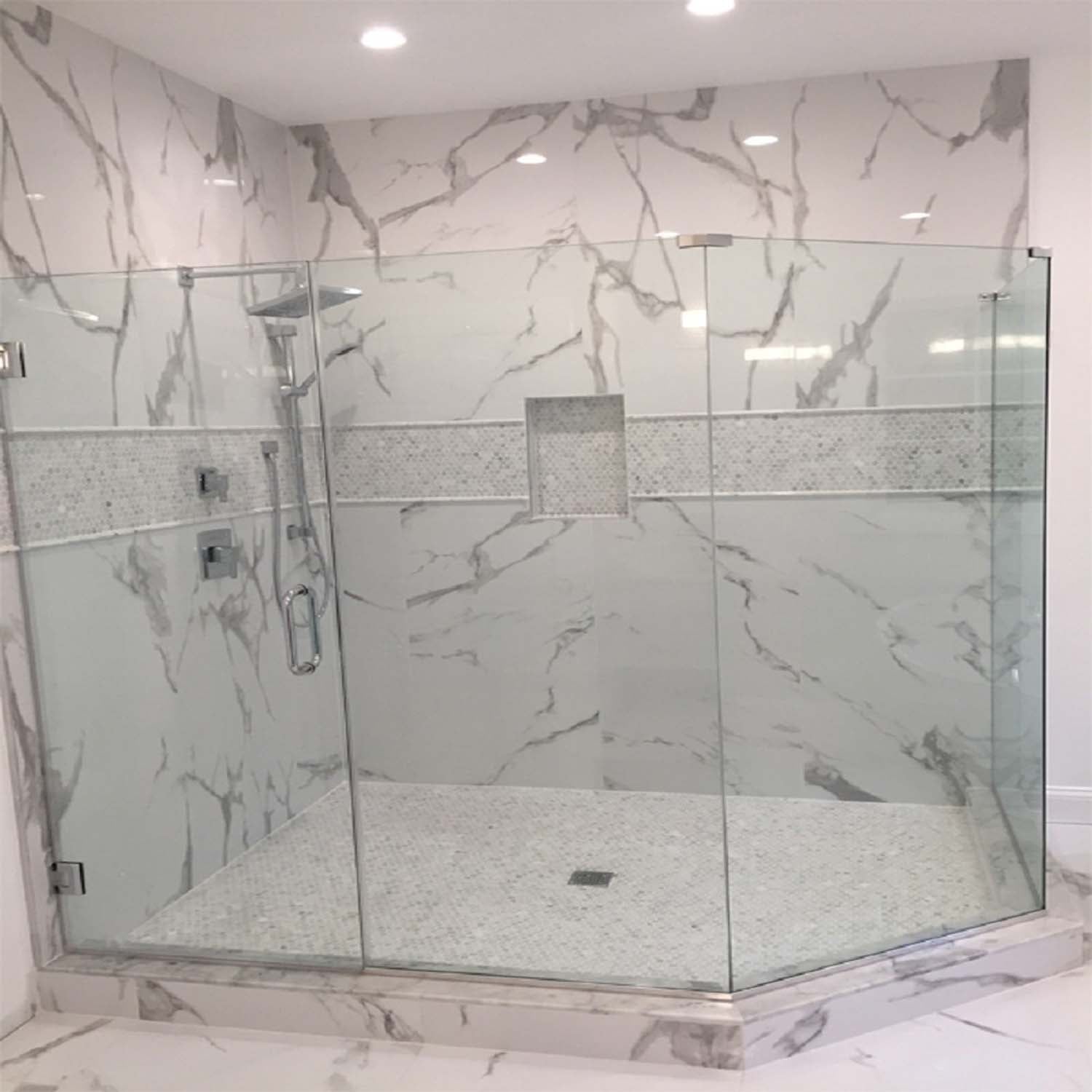 White and Gray Mosaic Tile