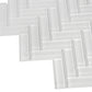 White Herringbone Glass Mosaic Tiles