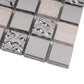 Light Gray textured Glass Tile