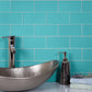 3x6 Sky Blue Glass Tile