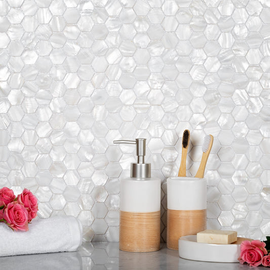 Chiffon White Mosaic Tile