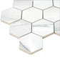9x13 Splendor Polished White Hexagon Porcelain Tile