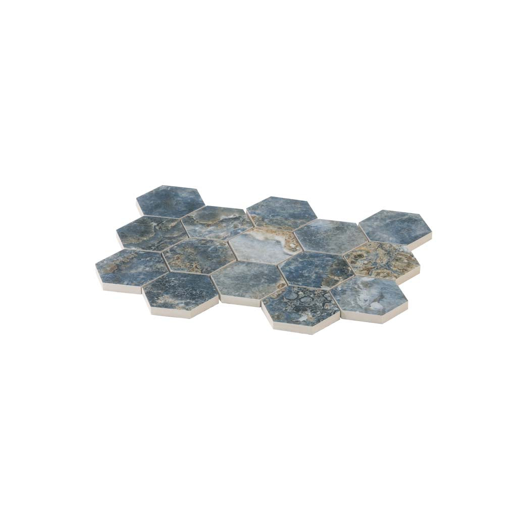 Polished Blue Hexagon Tile