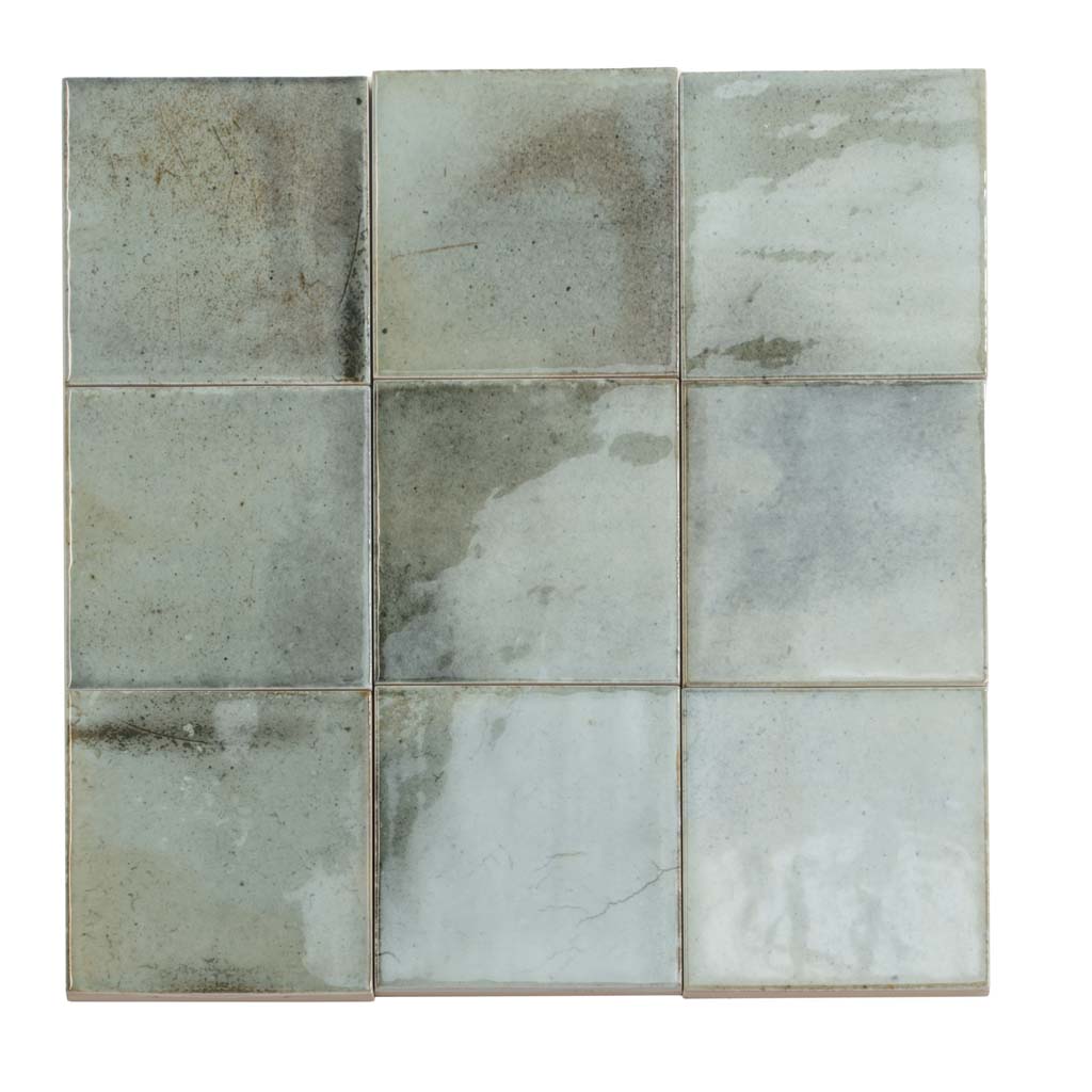 4x4 Antiek Green Glossy Ceramic Square Tile