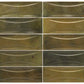Brown and Olive Green Subway Tile