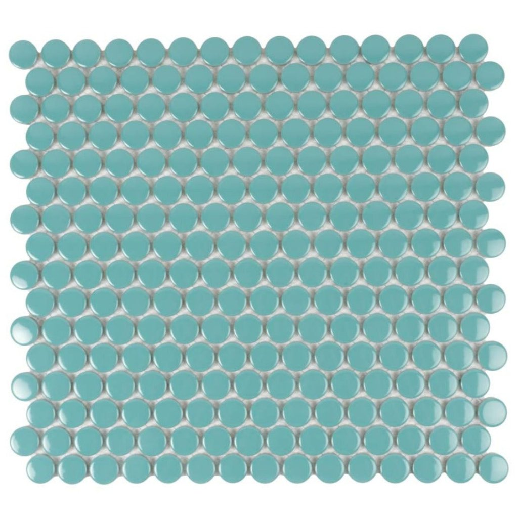 1x1 Cirkel Glossy Green Wall Tile
