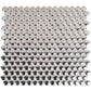 1X1 Cirkel Glossy Silver Porcelain Tile