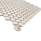 Cirkel Glossy Gray Porcelain Penny Round Tile